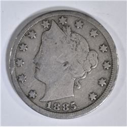1885 LIBERTY NICKEL SOLID VG/FINE KEY DATE COIN