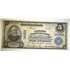 Image 1 : 1902 $5 NATIONAL CURRENCY NEW YORK NY VF