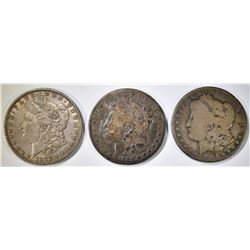 3-CIRC MORGAN DOLLARS