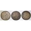 Image 1 : 3-CIRC MORGAN DOLLARS