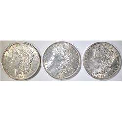 3-CIRC MORGAN DOLLARS