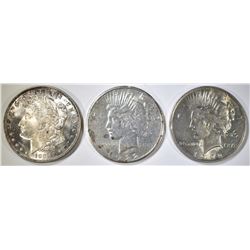 3-CIRC SILVER DOLLARS