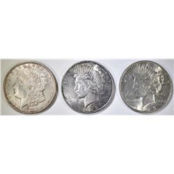 3-CIRC SILVER DOLLARS