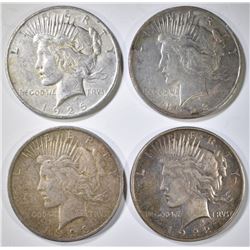 4-CIRC PEACE DOLLARS