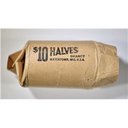 ROLL OF SUPERB GEM 1964-D HALF DOLLARS