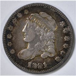 1831 HALF DIME, FINE VERY NICE