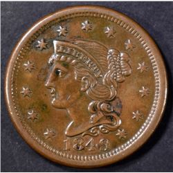 1849 LARGE CENT AU/BU
