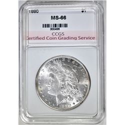 1880 MORGAN DOLLAR, PNA SUPERB GEM BU