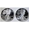Image 1 : 2-ONE OUNCE .999 SILVER ROUNDS WALKING LIBERTY