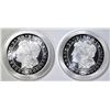 Image 1 : 2-ONE OUNCE .999 SILVER ROUNDS STACKABLE MORGAN