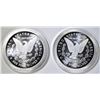 Image 2 : 2-ONE OUNCE .999 SILVER ROUNDS STACKABLE MORGAN