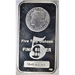 FIVE OUNCE .999 SILVER BAR