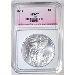 2015 AMERICAN SILVER EAGLE PNA PERFECT GEM BU