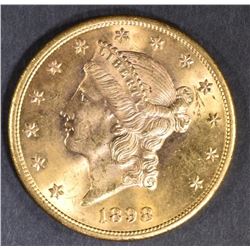 1898-S $20 LIBERTY GOLD GEM BU