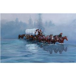 Sheila Cottrell - Foggy Crossing on the Yellowstone River