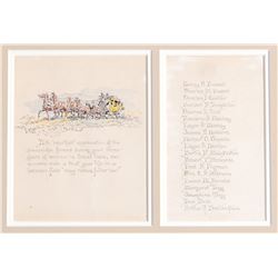 Charles M. Russell - A Stagecoach; Illustrated Greeting Card