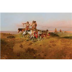 Charles M. Russell - Following the Buffalo Run, c.1894