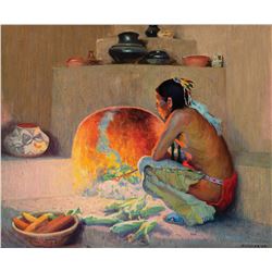 Eanger Irving Couse - Indian by Firelight, n.d.