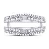 Image 2 : 3/4 CTW Baguette Diamond Wrap Ring 14kt White Gold - REF-60M3A