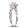 Image 2 : 3/4 CTW Round Diamond Solitaire Bridal Wedding Engagement Ring 14kt Two-tone Gold - REF-87W5F