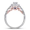 Image 3 : 3/4 CTW Round Diamond Solitaire Bridal Wedding Engagement Ring 14kt Two-tone Gold - REF-87W5F