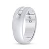 Image 3 : 1 CTW Mens Round Diamond Wedding Ring 14kt White Gold - REF-137W9F