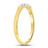 Image 3 : 1/6 CTW Round Diamond Single Row 5-stone Ring 10kt Yellow Gold - REF-10W8F