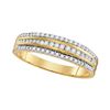 Image 2 : 1 & 1/4 CTW His & Hers Round Diamond Solitaire Matching Bridal Wedding Ring 14kt Yellow Gold - REF-1