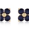 Image 1 : Genuine 1.15 ctw Sapphire Earrings 14KT Yellow Gold - REF-21K9V