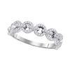 Image 1 : 1/4 CTW Round Diamond Link Ring 10kt White Gold - REF-15N5Y