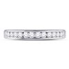 Image 2 : 1/4 CTW Round Diamond Wedding Channel Set Ring 14kt White Gold - REF-24K3R