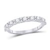 Image 1 : Womens Round Diamond Single Row Band Ring 3/4 Cttw 10kt White Gold - REF-43M5H