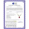 Image 2 : Genuine 1.52 ctw Ruby & Diamond Necklace 14KT White Gold - REF-35K9V