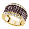 Image 1 : 1 & 1/2 CTW Round Brown Diamond Cocktail Ring 10kt Yellow Gold - REF-71R9H