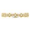 Image 2 : 1/6 CTW Round Diamond Stackable Ring 10kt Yellow Gold - REF-13T2K