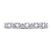Image 2 : 1/6 CTW Round Diamond Stackable Ring 10kt White Gold - REF-14H4W