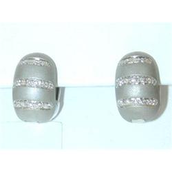 2150 CRAIG DRAKE 18KW Gold Diamond Earrings