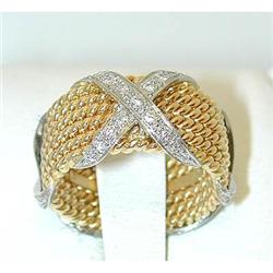 1140 TIFFANY & CO. SCHLUMBERGER 18K Gold Diamond Ring