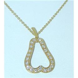 3228 18K Gold Necklace w/Diamond Pendant