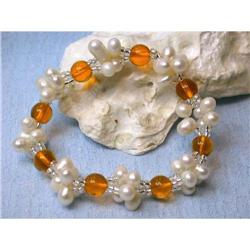 7263 Fresh Water Pearl and Colored Gemstone Bracelet