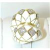 Image 1 : 1421 DAVID WEBB 18k Gold Enamel Ring w/Diamond
