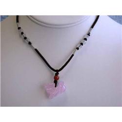 7273 Rose Quartz Dragon Necklace