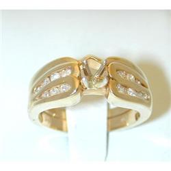 2071 14k Gold Diamond Engagement set