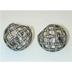 1156 Salavetti 18K Gold Earrings w/ Diamonds