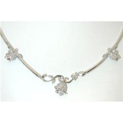 1158 14KW Gold Diamonds Necklace
