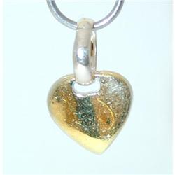1160 Silver/ 18K Gold Heart Shape Pendant