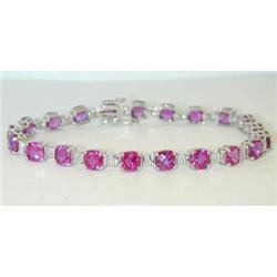 1278 10KW Gold Pink Sapphire Bracelet