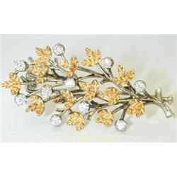 146 BUCCELLATI 18K TT Gold Diamond Pin