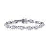 Womens Baguette Diamond Fashion Bracelet 2 Cttw 14kt White Gold - REF-206N9F