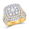 Image 1 : Round Diamond Solitaire Bridal Wedding Engagement Ring 3-5/8 Cttw 14kt Yellow Gold - REF-247R9X